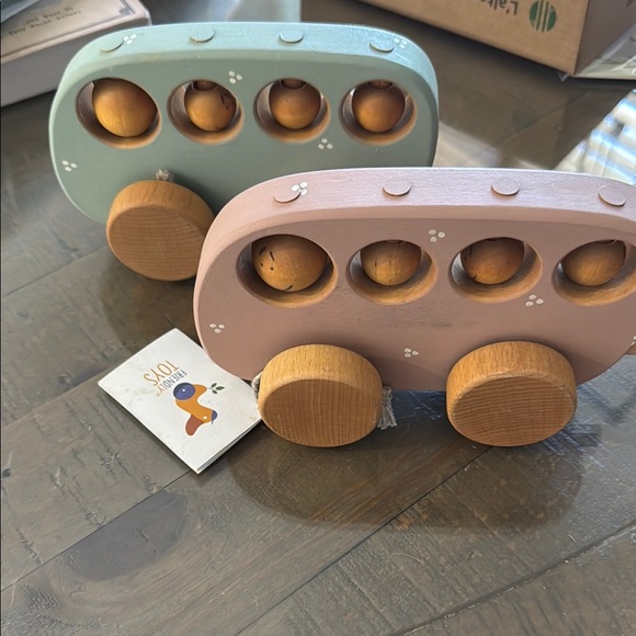 Wooden Push Toy Set - Green and Pink - Picture 1 of 1